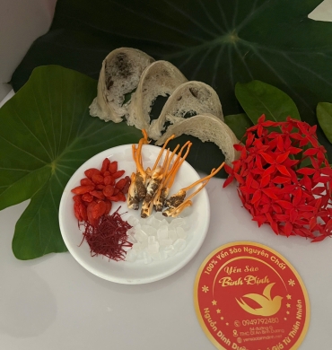 Yến thô tự nhiên - Ít lông - Trọng lượng 20g - Tặng kèm nhíp + Táo đỏ + Đường phèn