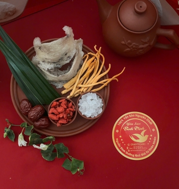 Trọng lượng 50g - Yến thô tự nhiên - Lông nhiều -  Tặng kèm nhíp + Táo đỏ + Đường phèn